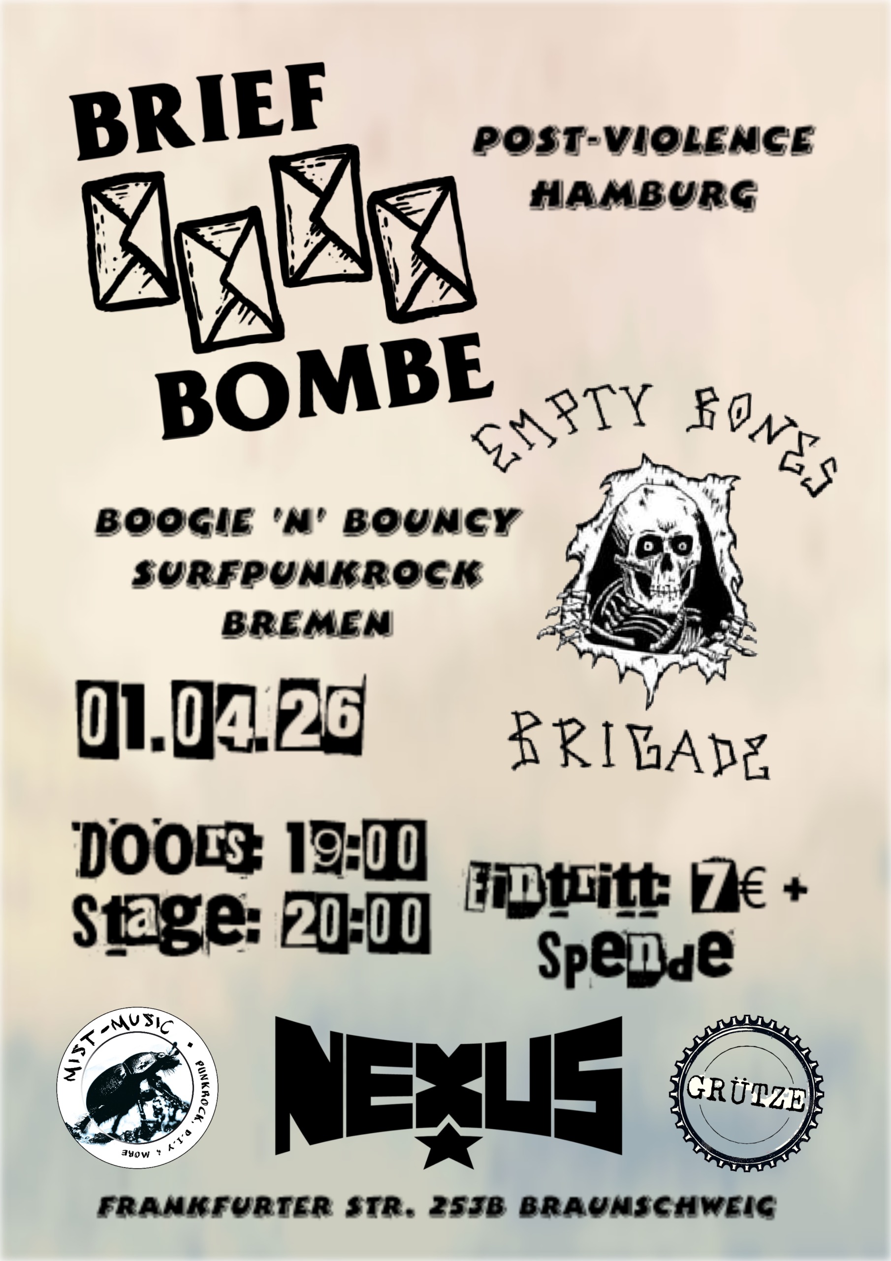 Briefbombe // Empty Bones // Nexus Braunschweig