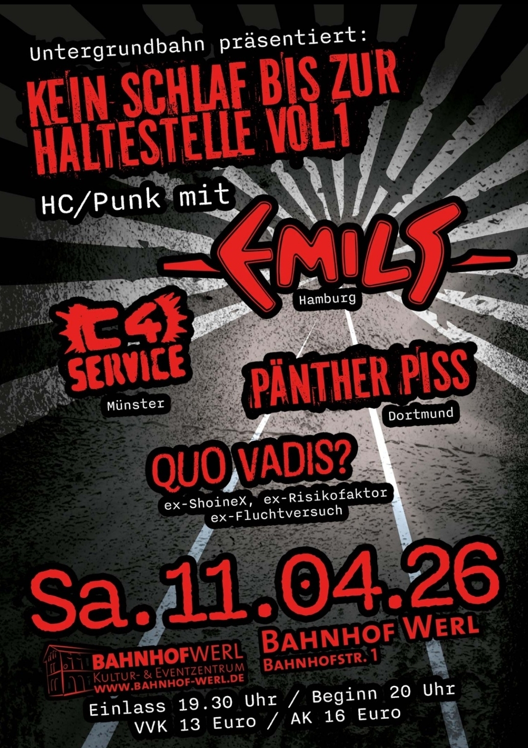 Kein Schlaf bis Haltestelle