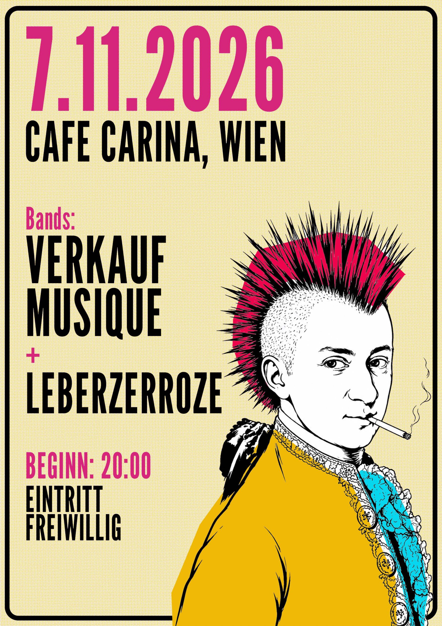 Verkauf Musique + Leberzerroze | Cafe Carina, Wien